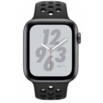 Apple Watch Nike+ Series 4, 44 мм, корпус из алюминия цвета «серый космос», спортивный ремешок Nike цвета антрацитовый/черный